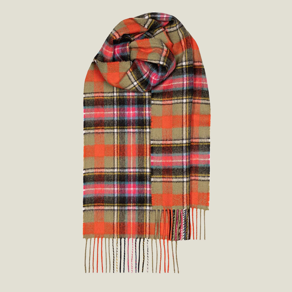 Bruce of Kinnaird Ancient Tartan Lochcarron Lambswool Scarf