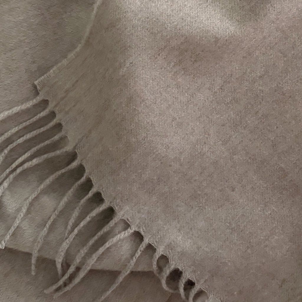 Woven Mushroom Cashmere Scarf