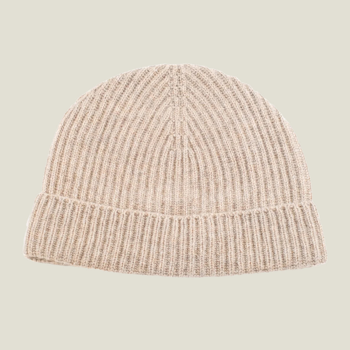 Cashmere Ribbed Beanie Hats
