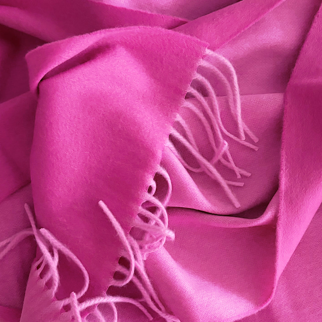 Woven Two Tone Pink Cashmere Scarf